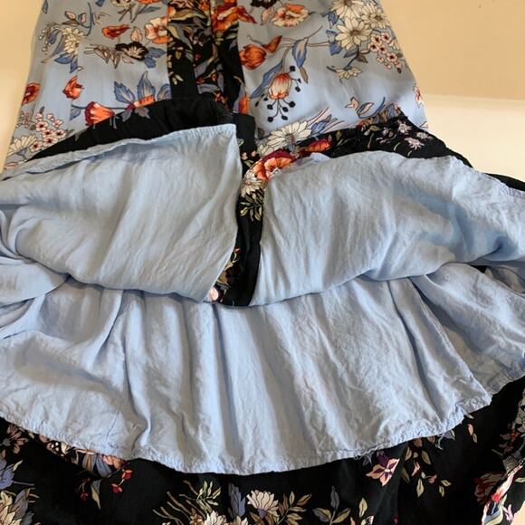 Maeve Shirt Dress Womens 0 Floral Leyster Lace Back Button Front Anthropologie - Picture 11 of 16